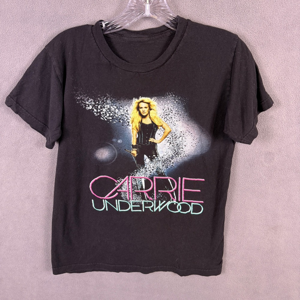 Carrie Underwood Graphic T-Shirt Women Small Black Country Music Concert Tee